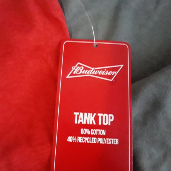 Official Budweiser Tank Top Vintage distressed look  Mens size M New w Tags - Picture 4 of 4